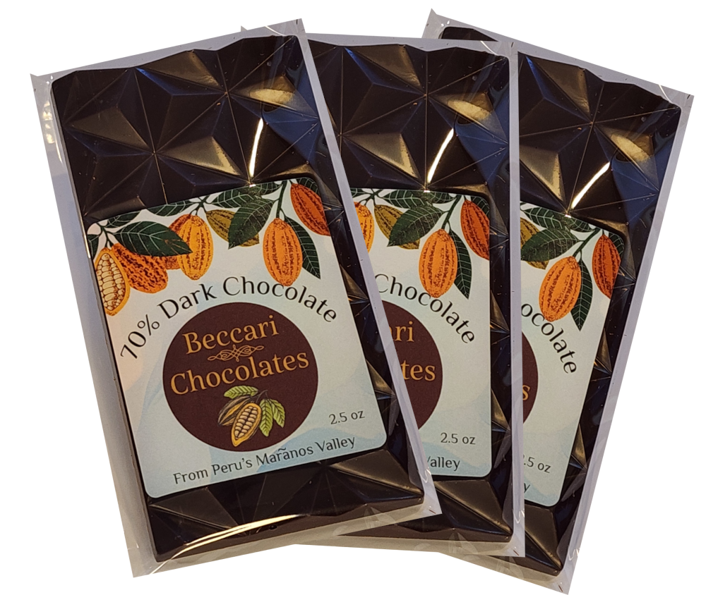 Package of 3 Dark Chocolate, Bourdain Bars